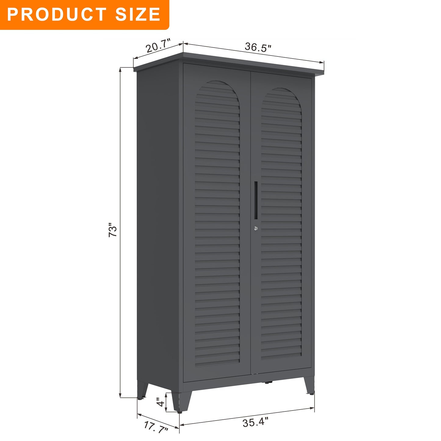 73'' Tall Metal Tool Storage Cabinet