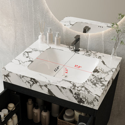 Contemporary Free-standing Bathroom Vanity with Faux Marble Top