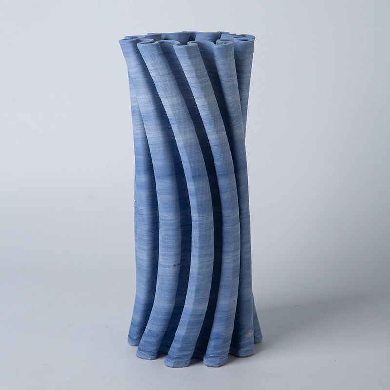 Blue And White Ceramic Large Vase Model Room Living Room Decoration Flower Arrangement
