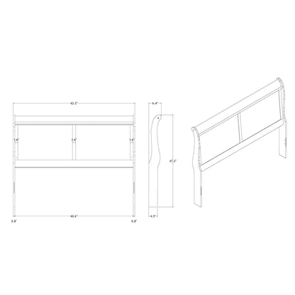 Charlston - Modern Sleigh Design Bed With LED