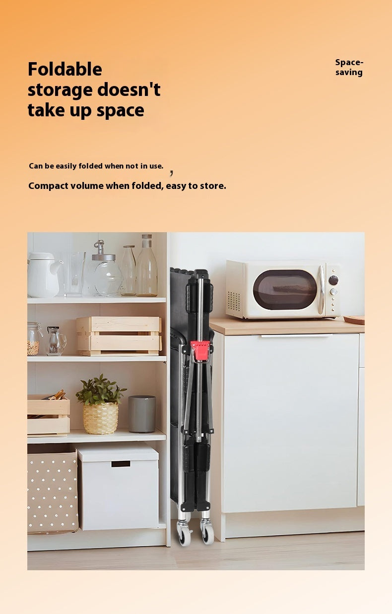 Three Layer Foldable Tool Cart Trolley