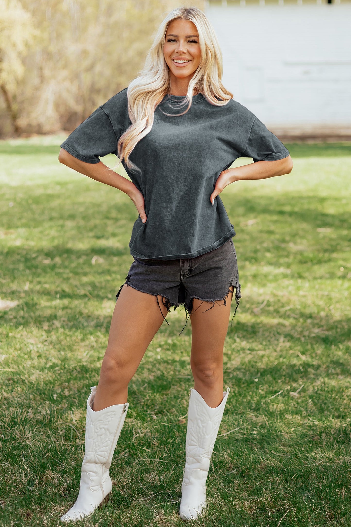 Rivka Mineral Washed Oversize Tee