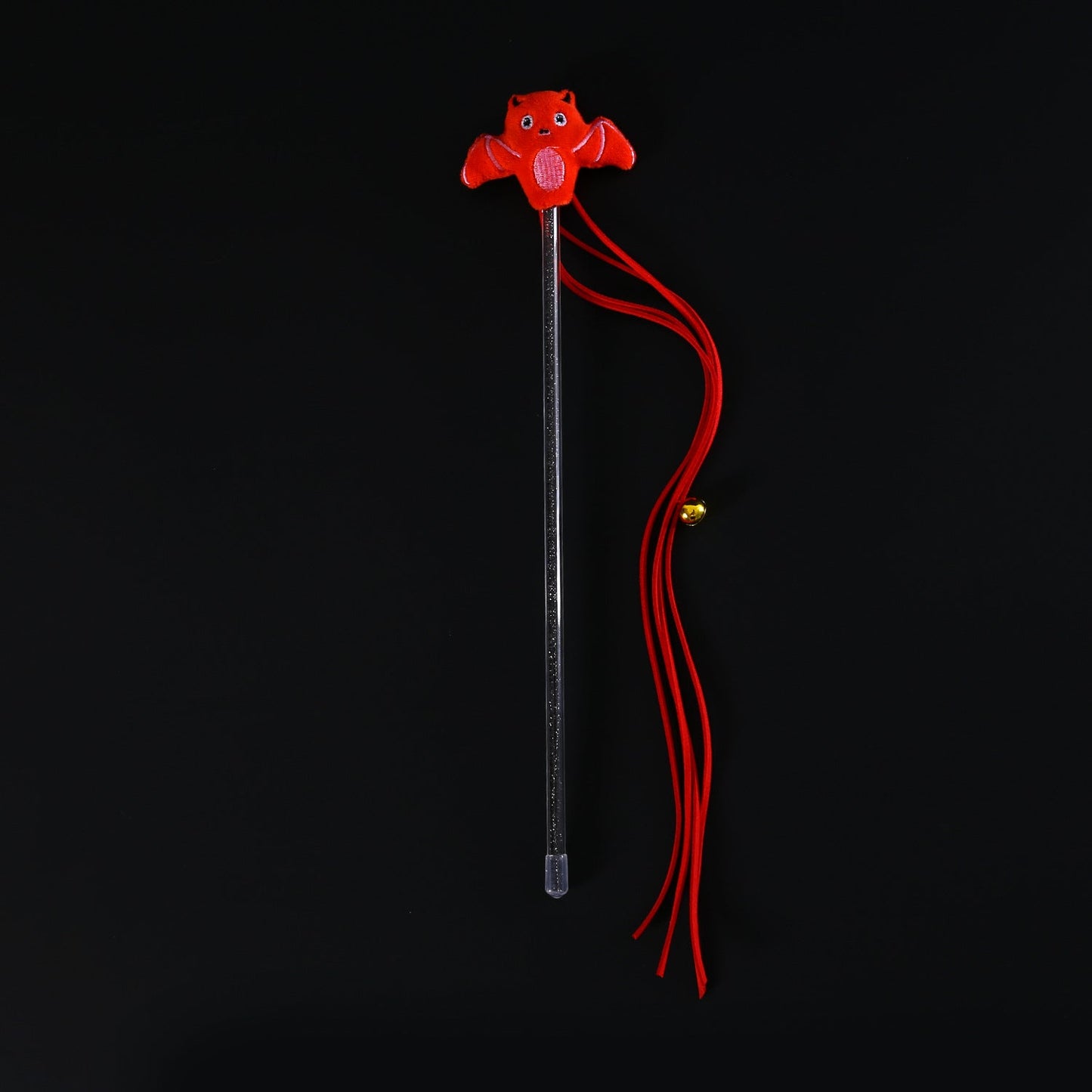 Halloween Cat Teaser Stick Cartoon Plush Spider Pumpkin Bat Tassel Sound Interactive Pet Toy
