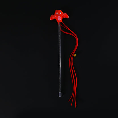 Halloween Cat Teaser Stick Cartoon Plush Spider Pumpkin Bat Tassel Sound Interactive Pet Toy