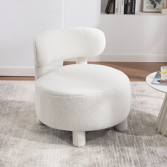 Teddy Fabric Armless Accent Chair