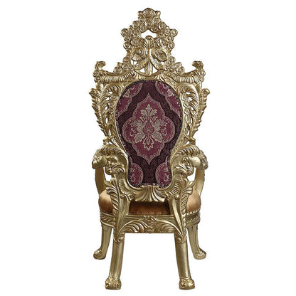 Bernadette - Arm Chair (Set of 2) - Pattern Fabric & Gold