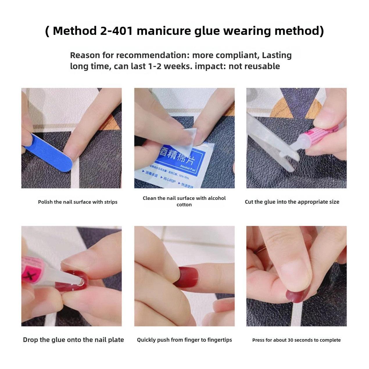 1045- Handmade press on nails fake nails removable Handmade Drawing Nails
