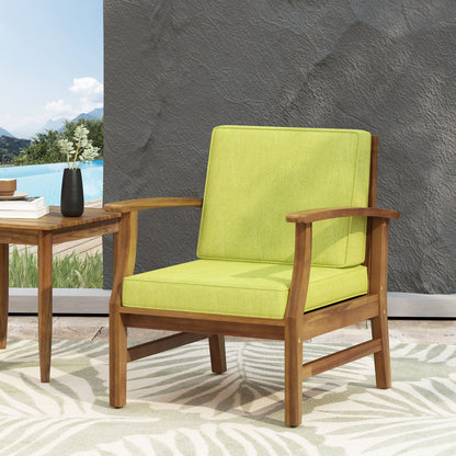 Perla Contemporary Club Chair with Water Resistant Cushion