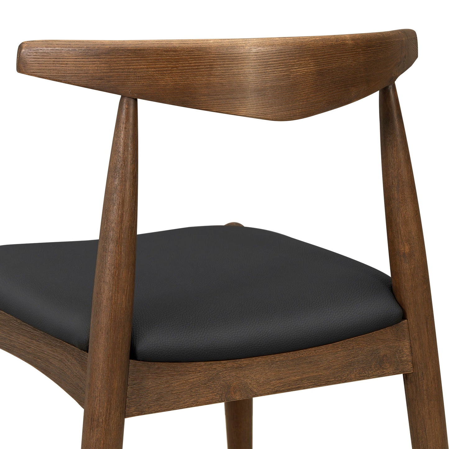 5 Piece Dining Set With 1 Table And 4 Upholstered Chairs - Walnut / Black