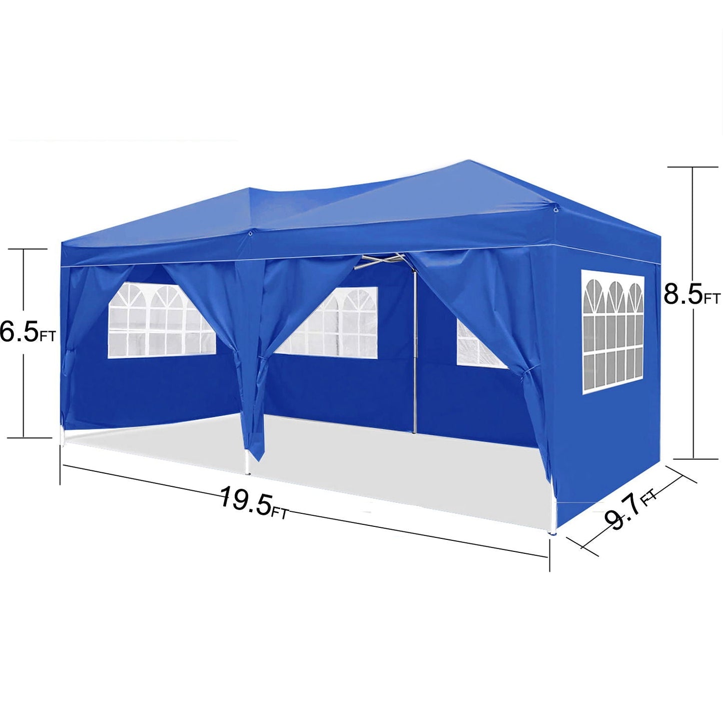 10'x20' EZ Pop Up Canopy Outdoor Portable Party Folding Tent with 6 Removable Sidewalls