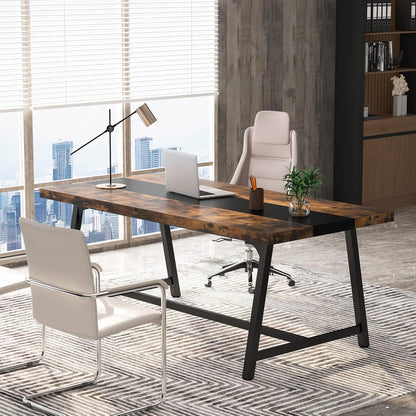 Modern Rectangular Conference Table For 6 - 8 People, Office Executive Desk