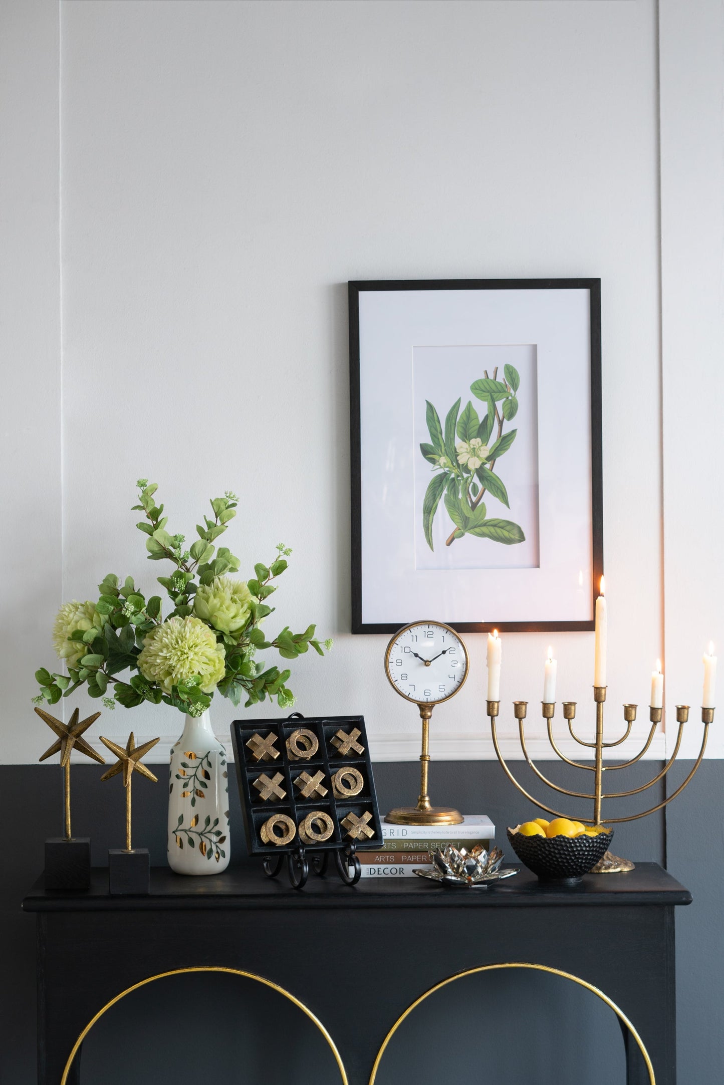 6.5x5.9x15.2' Vintage Inspired Gold Iron Table Clock