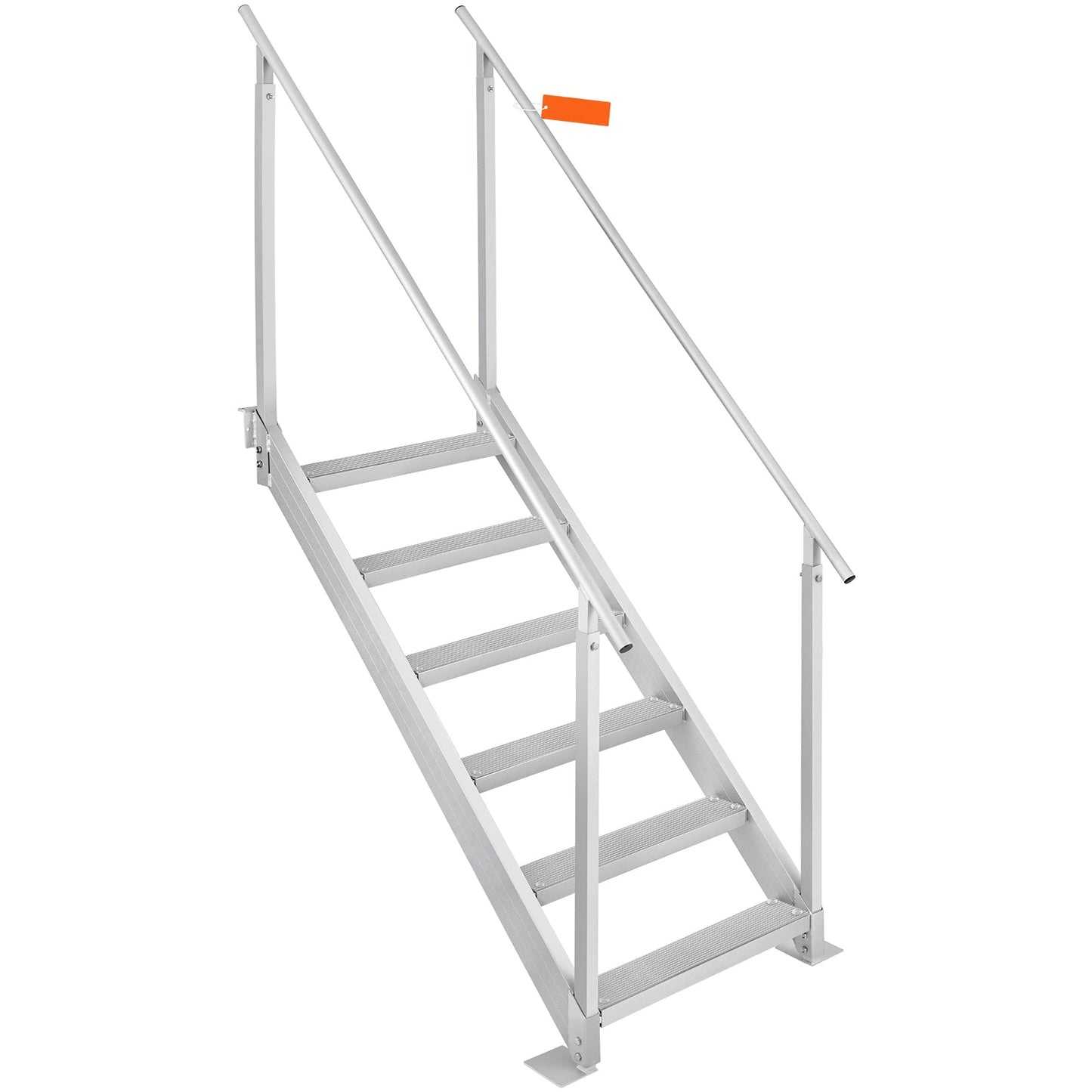 Dock Ladder, 43''-51'' Adjustable Height, 6 Steps with Dual Handrails