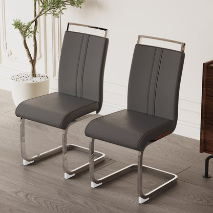 Modern Dining Chairs With Padded Seat, High Back