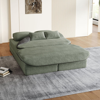 2 In 1 Foldable Sofa Bed With Multi Functional Blanket