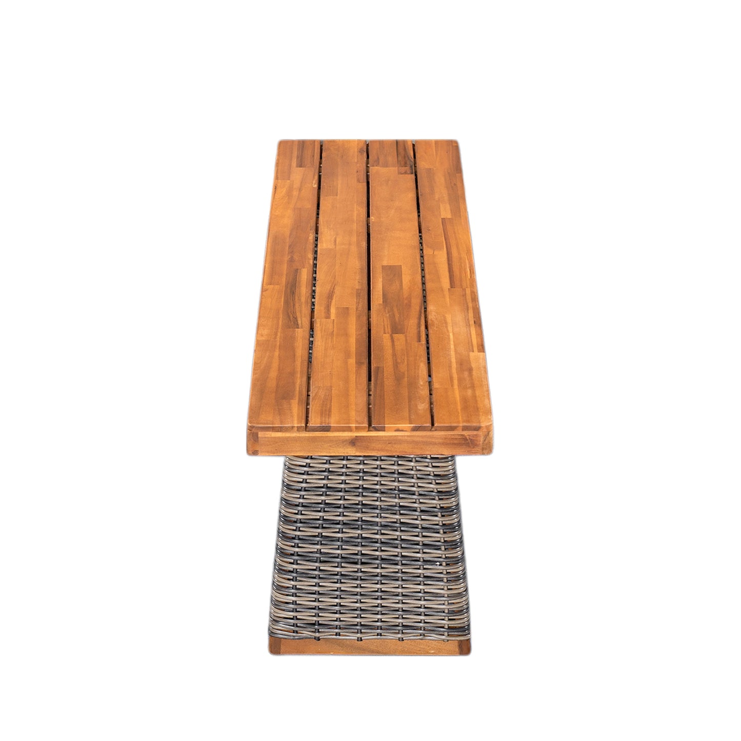 Outdoor 1pcs Acacia Wood Bench, Teak Finish