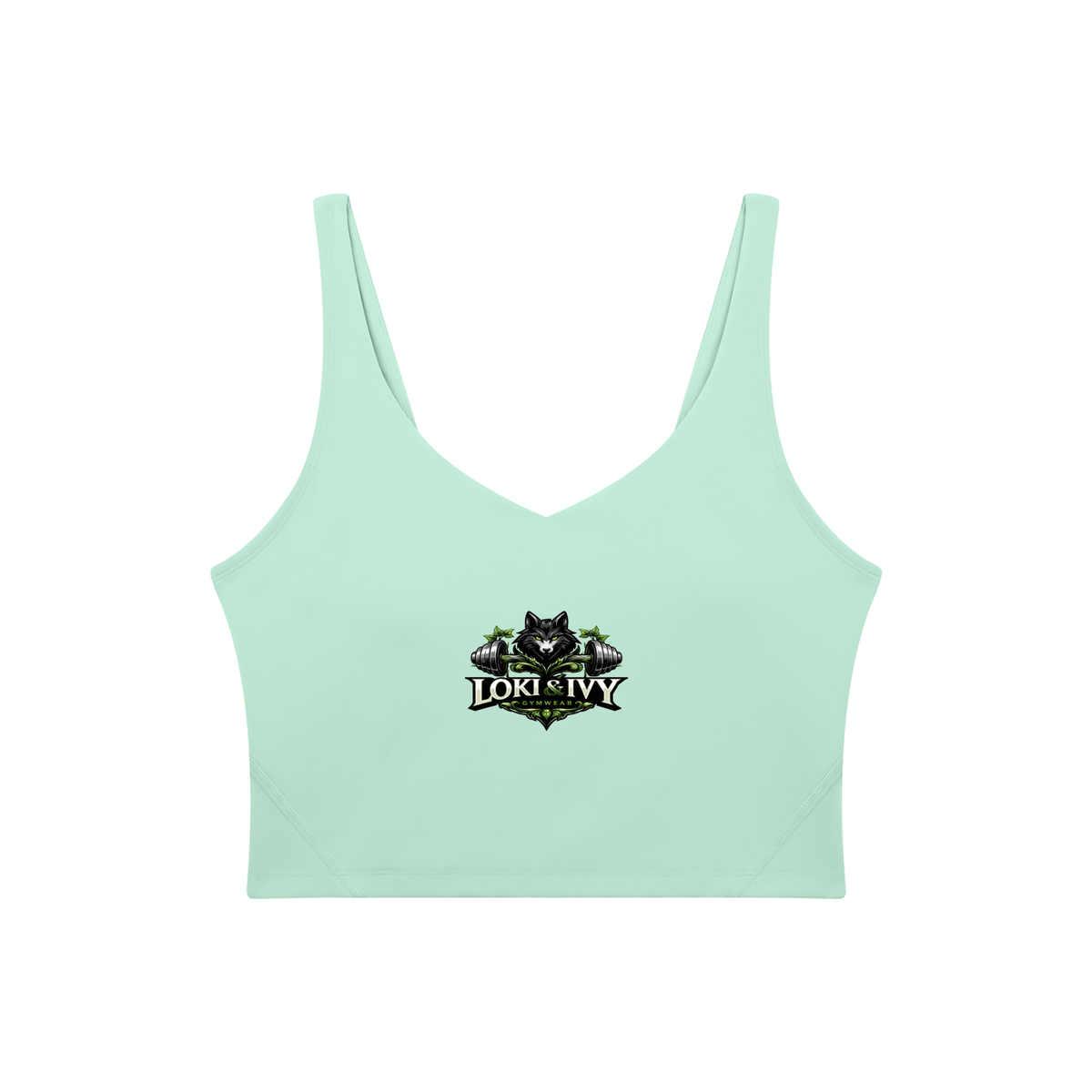 Loki & Ivy Women's V-Neck Yoga Sports Bra