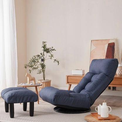 Adjustable Japanese Reclining Floor Chair Sofa With Metal Frame For Living Room