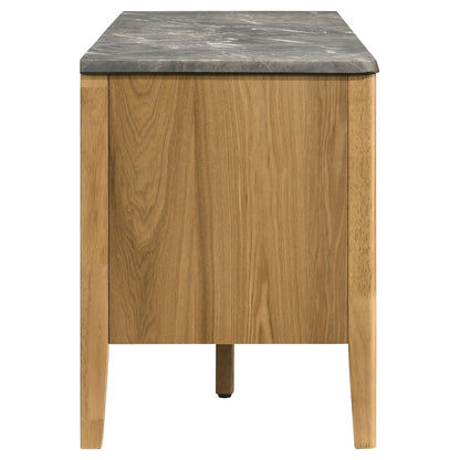 Bradley 63-inch 2-Door SmartTop TV Stand Grey and Natural