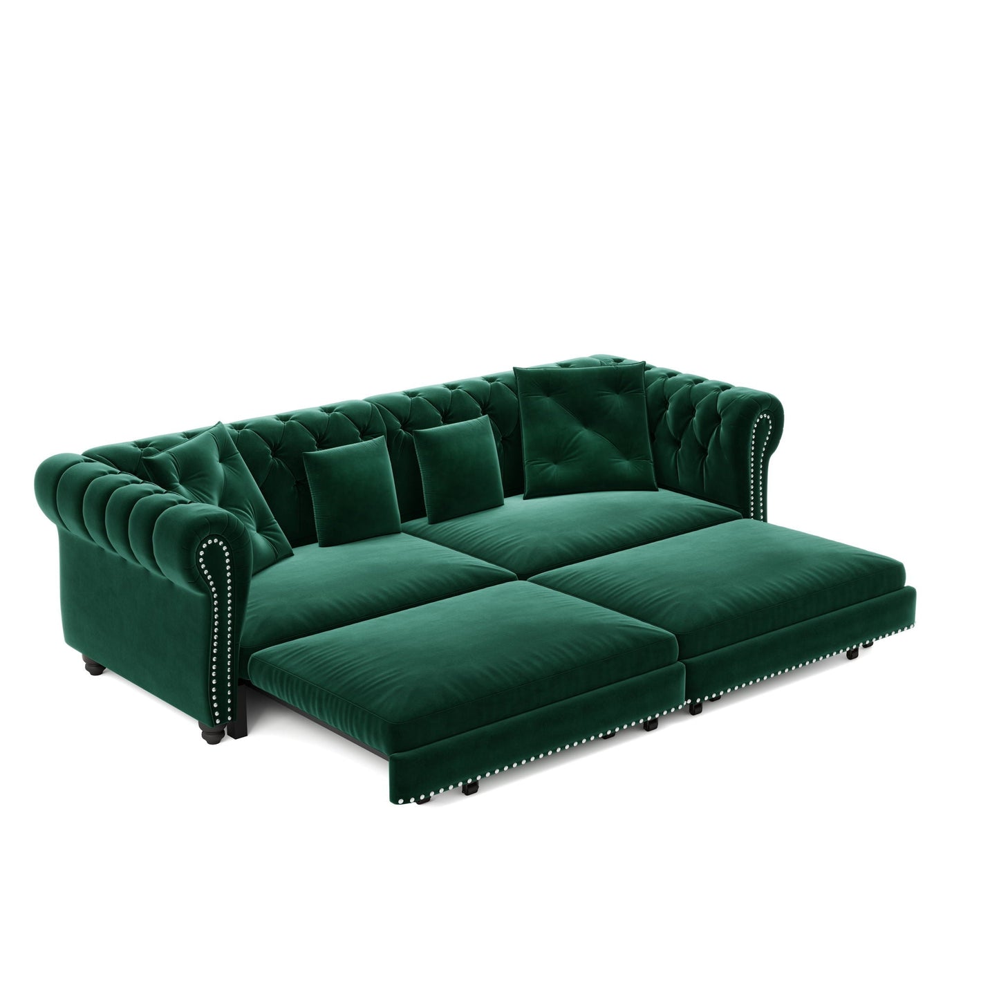3 In 1 Pull Out Convertible Sleeper Sofa Bed, King Size, Chaise Lounge