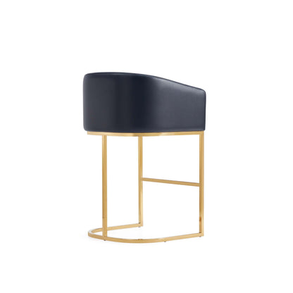Mid-Century Modern Stool With Steel Base