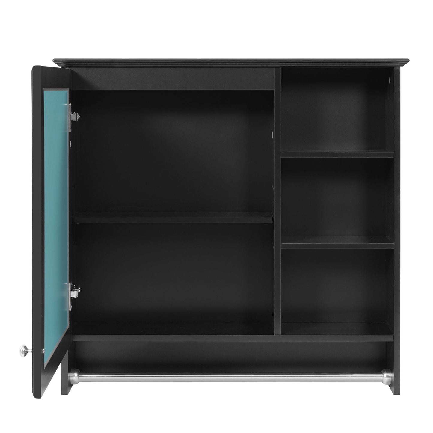 Wall Mount 2 In 1 Mirror Cabinet With Adjustable Shelf, Soft-Closing Hinges