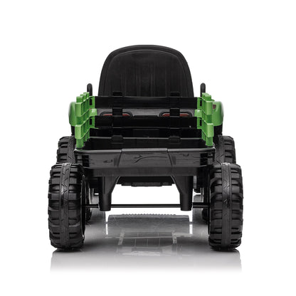 Ride On Tractor with Trailer, 24V Powered Electric Toy for Kids