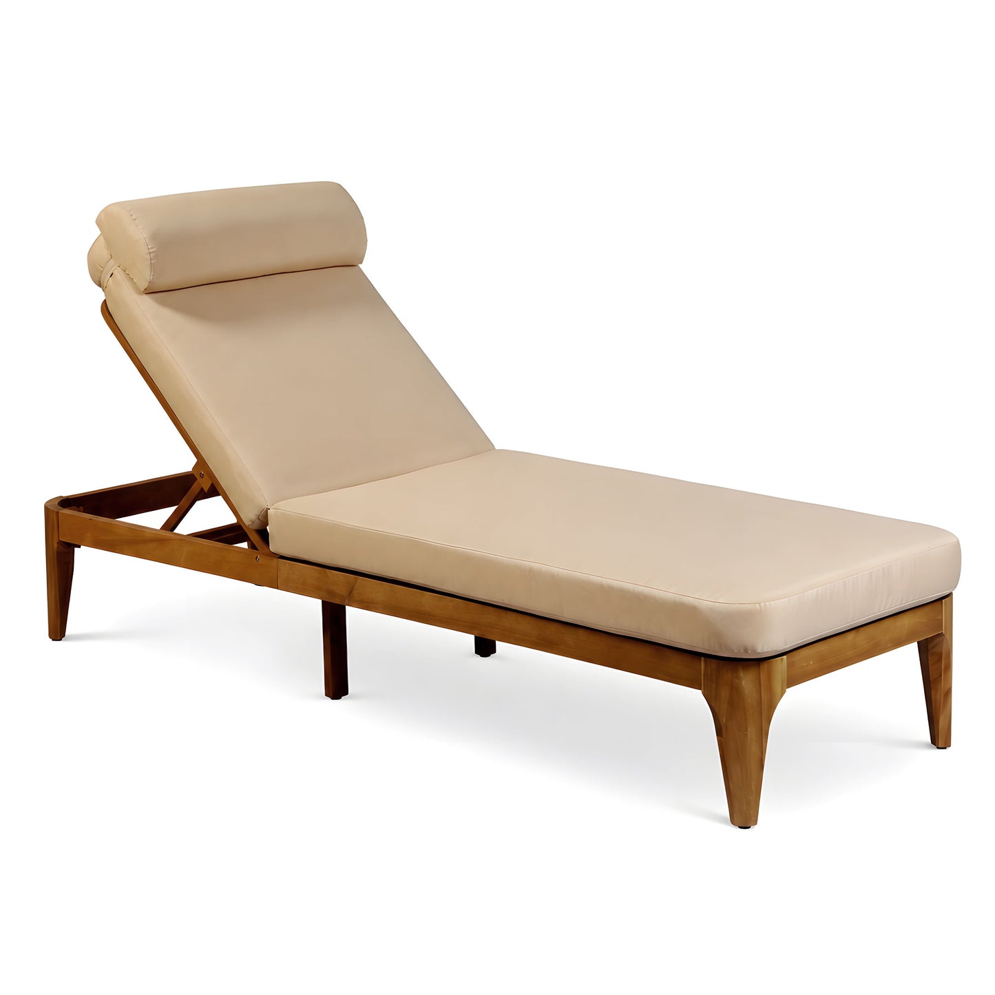 TOPMAX Acacia Wood Chaise Lounge