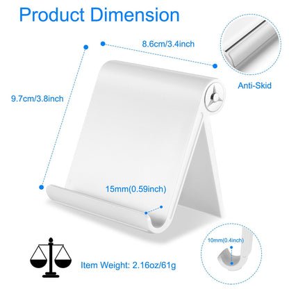 Desktop Phone Stand Tablet Holder 100¡ Adjustable Multi-Angle for Smartphone Pad E-Reader