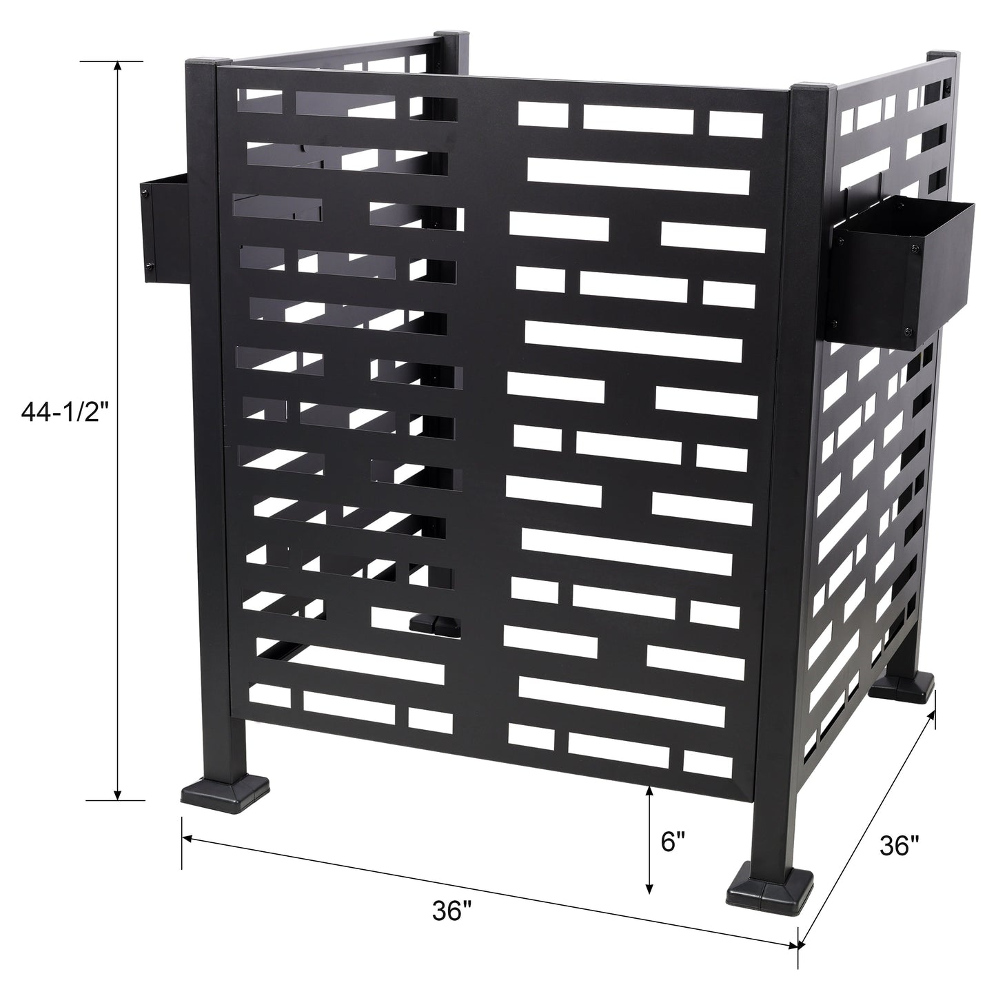 3x3 Ft Metal Air Conditioner Privacy Fence with Planter Boxes