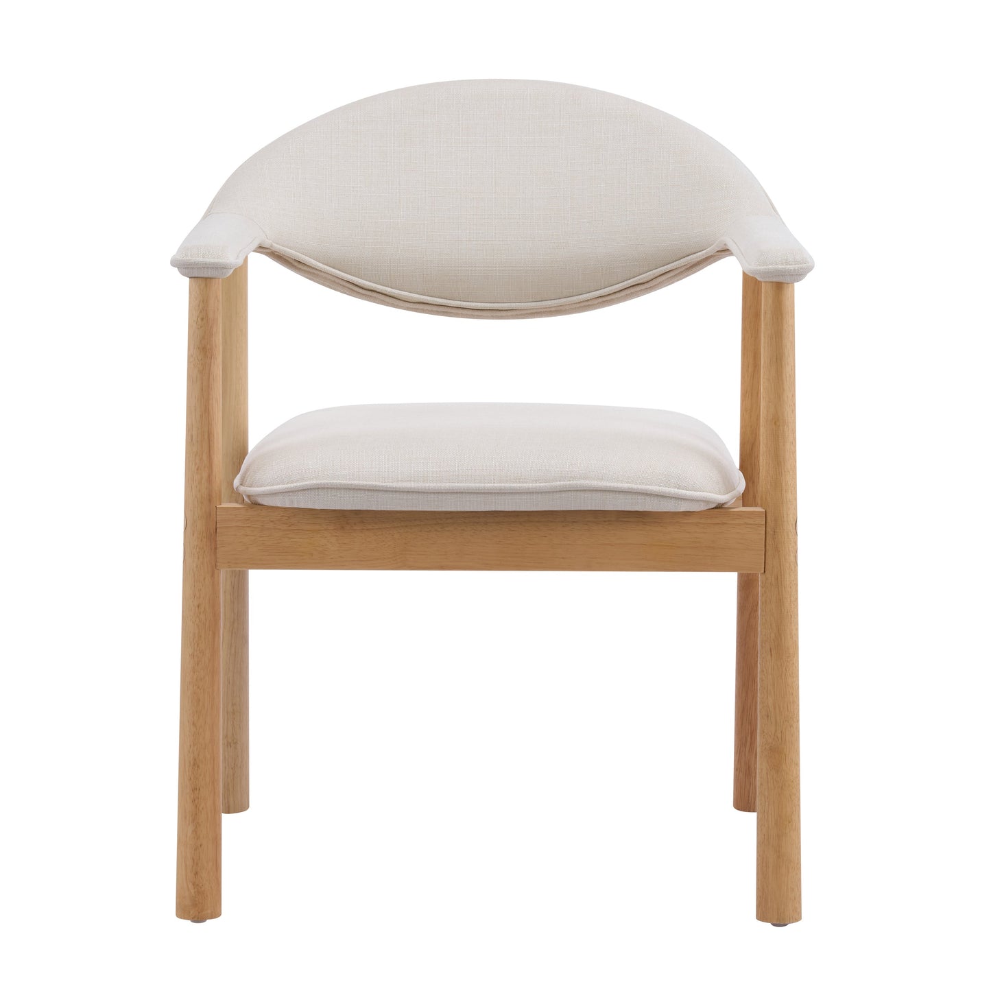 Upholstered Dining Chairs with Curved Back