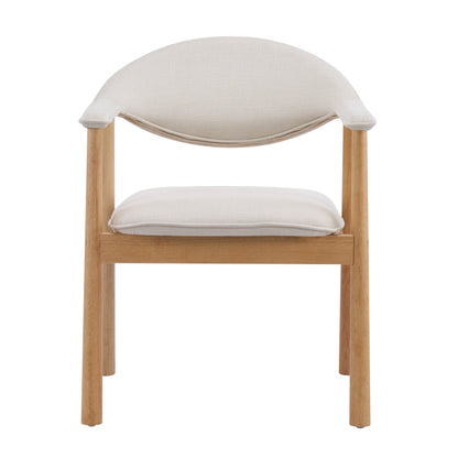 Upholstered Dining Chairs with Curved Back