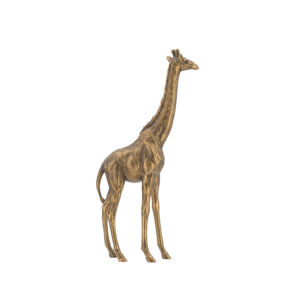 8.3x2.8x15.9" Giraffe Statuette, Animal Statue Decor