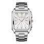 Men's Square Large Dial Steel Belt Simple Watch