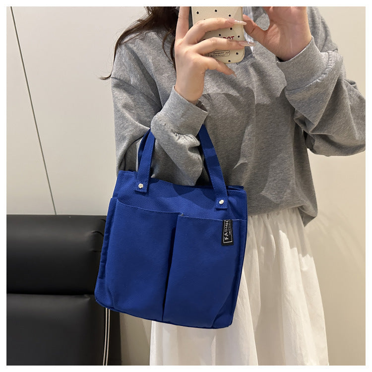 Plain-colored Tote Bag Student Lunch Box