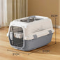 Sided Pet Carrier For Small Dogs & Cats, Airline Approved Travel Crate With Enhanced Security Latches, Front & Top Load Wire Door, Food Bowl For Traveling, Hiking, Camping