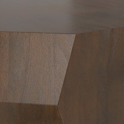 Eisley - Coffee Table With Geometric Design, - Walnut