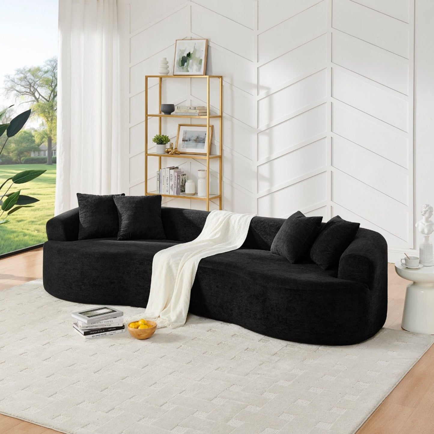 4 Seater Curved Cloud Sectional Sofa