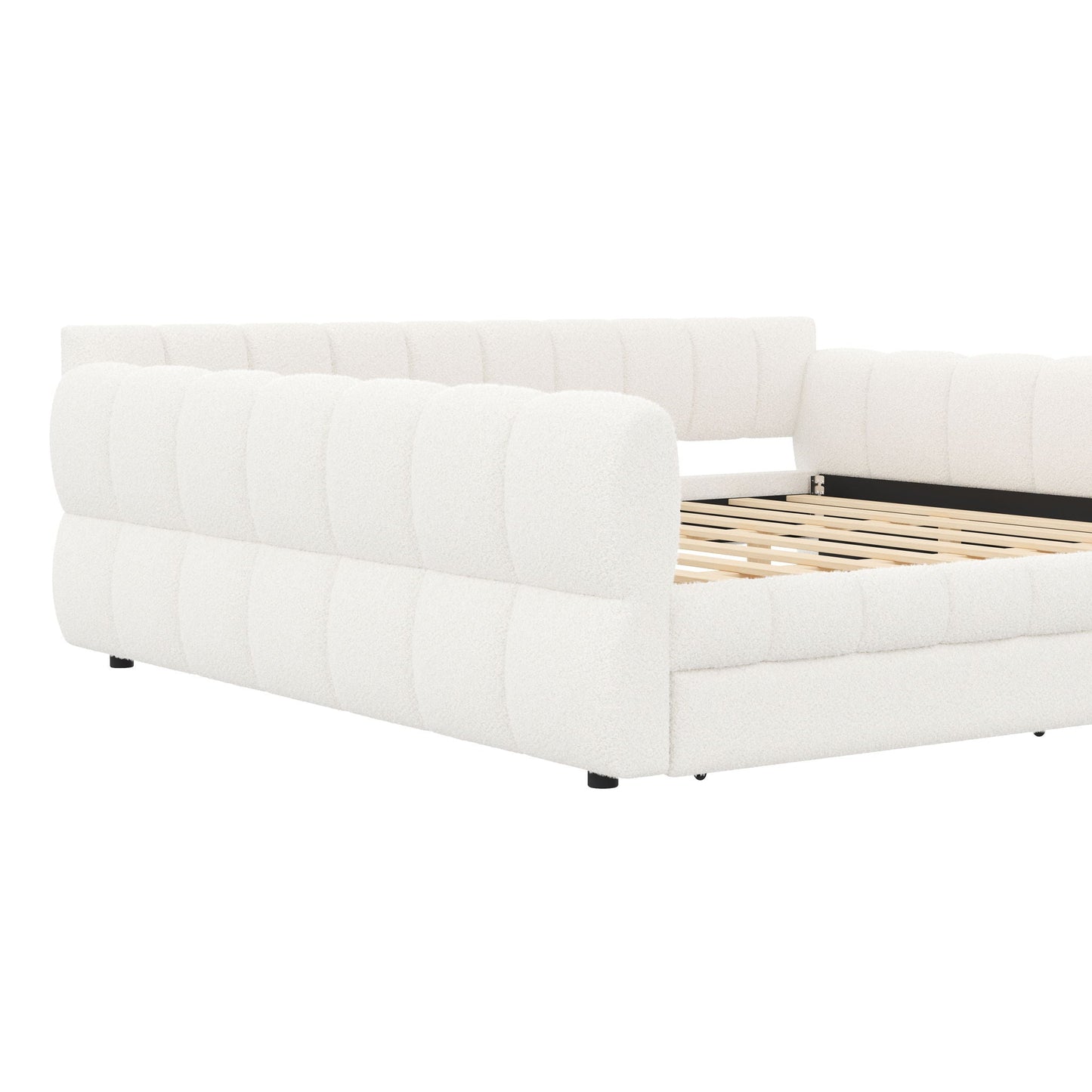 Upholstered Platform Bed With USB Charging And 2 Storage Drawers