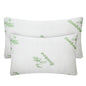 2Pcs Bamboo Memory Foam Pillow Hypoallergenic Bed Pillow For Head Neck Rest Sleeping Shredded Pillow Washable Cover Queen Size Pillow
