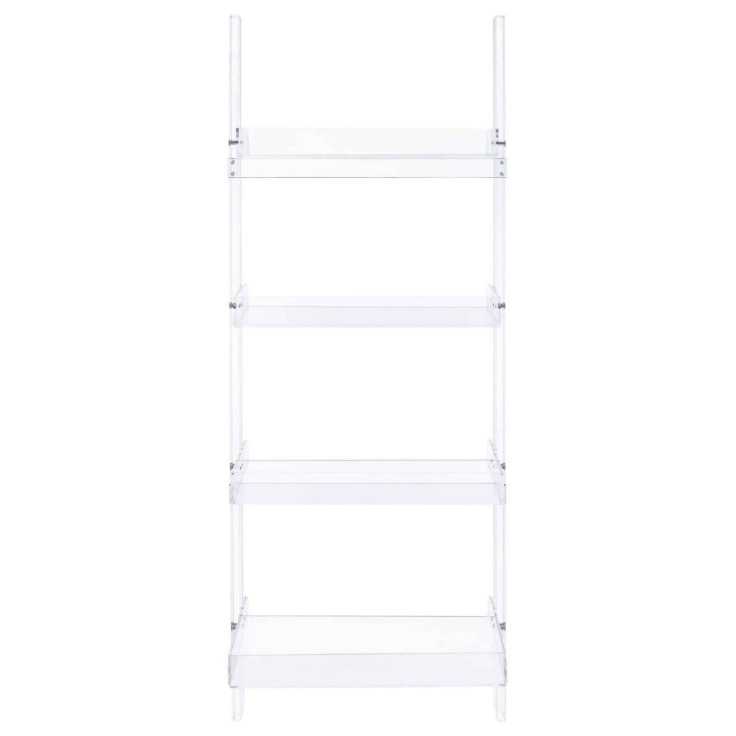 Cimarron - Ladder Bookcase With 4 Shelves - Clear