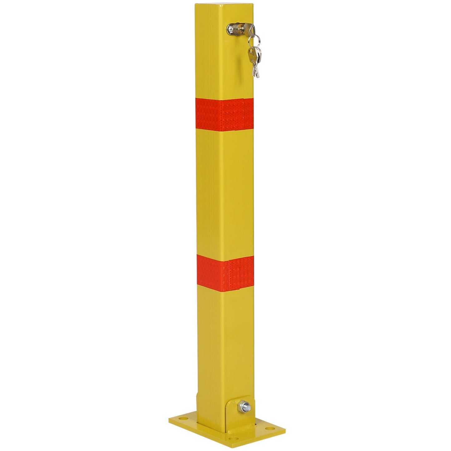 Square Parking Bollard Pole Barrier With Lock for Car Parking Protection and Home Garage
