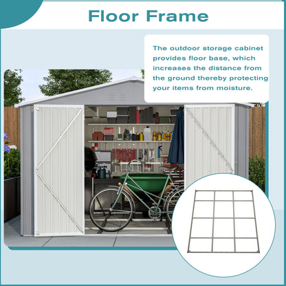 10 x 12 ft. Outdoor Storage Shed with Floor Frame Kit