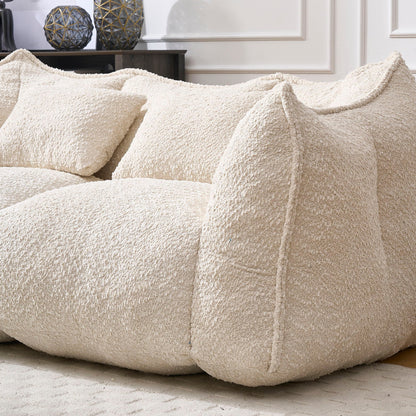 Comfortable Dual Beanbag Chair With High Resilience Foam Core For 2 People