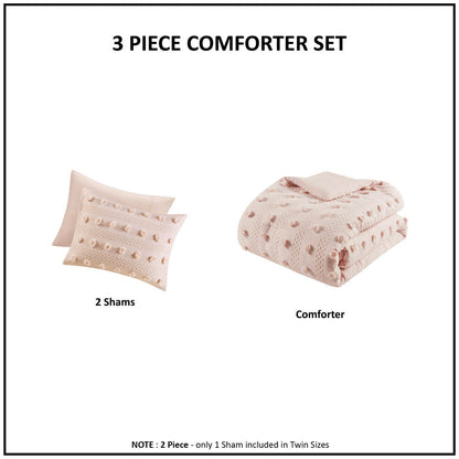 Full/Queen Clip Jacquard Comforter Set