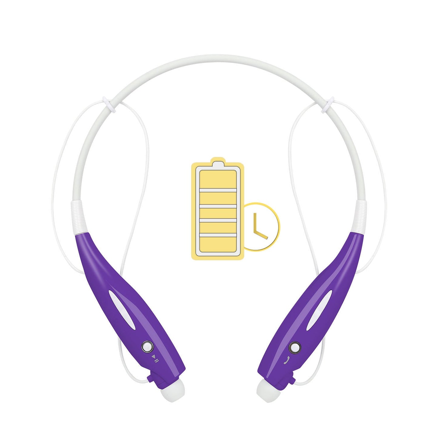 Wireless Stereo Headsets Sport Neckband Headphones In-ear Magnetic IPX4 Waterproof Earbuds w/ Built-in Mic Call Vibrate Alert Number Broadcast Running