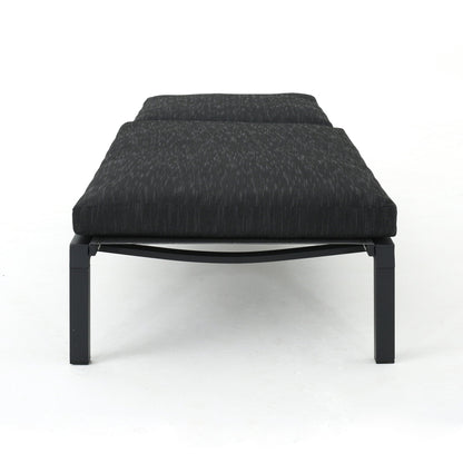 Modern Chaise Lounge With Water Resistant Fabric Cushions