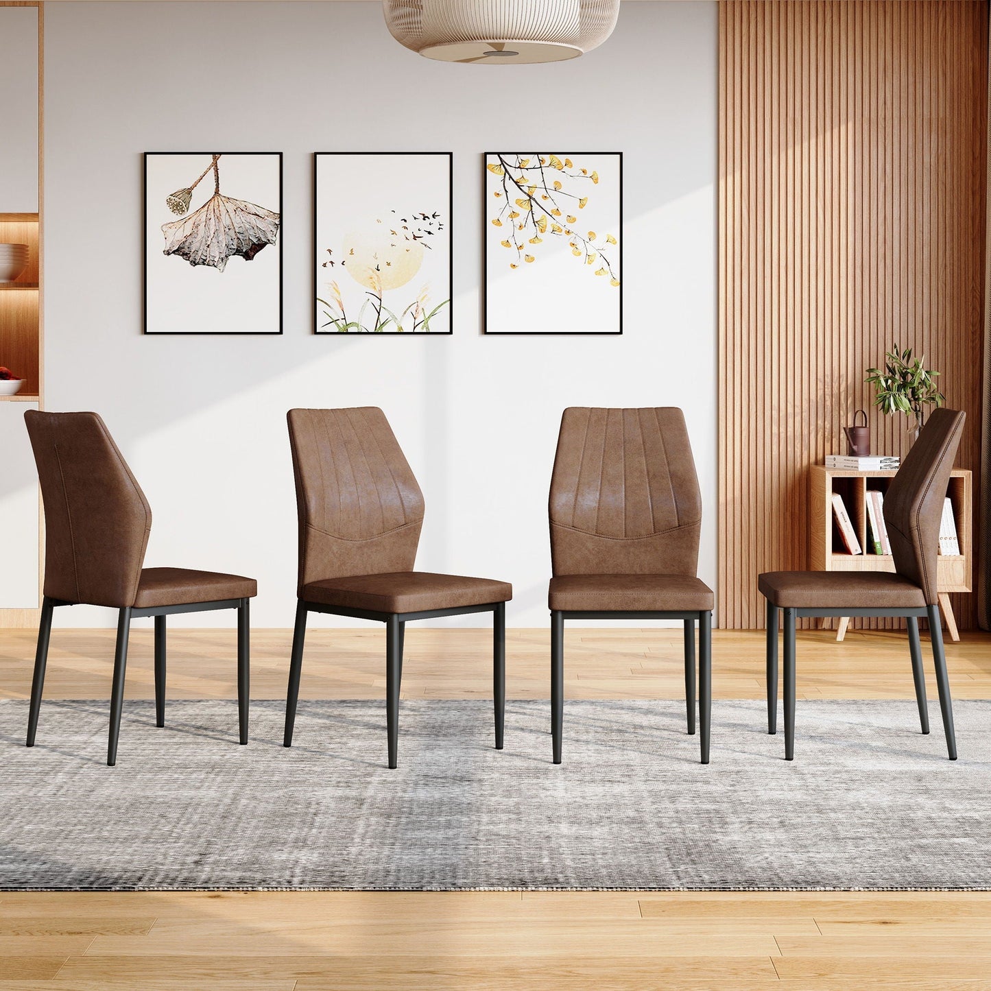 Dining Chairs With Shell Pattern, Comfort and Style