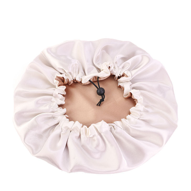 Double color lace night hat