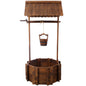 Rustic Wooden Wishing Well Planter
